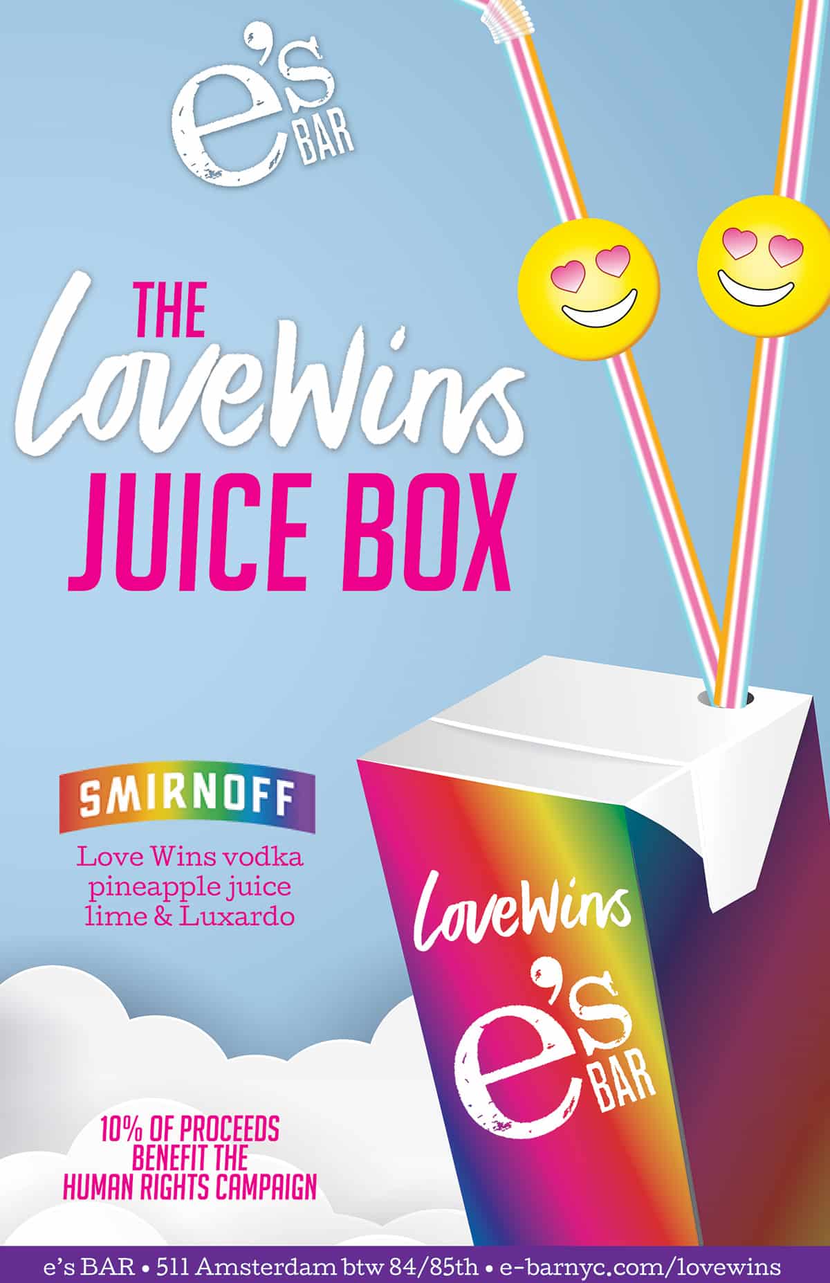 Love Wins Cocktail promotion poster